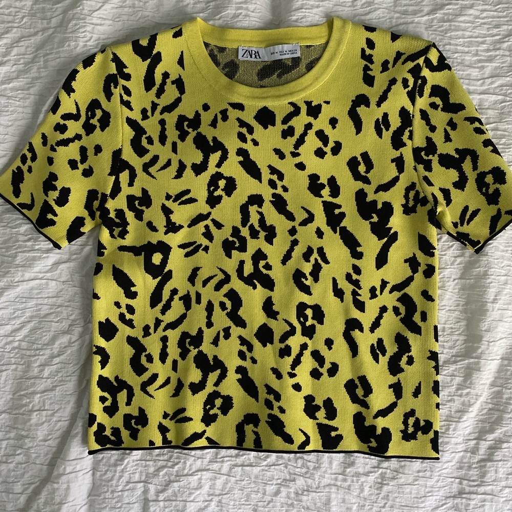 Zara Vibrant Animal Print Top